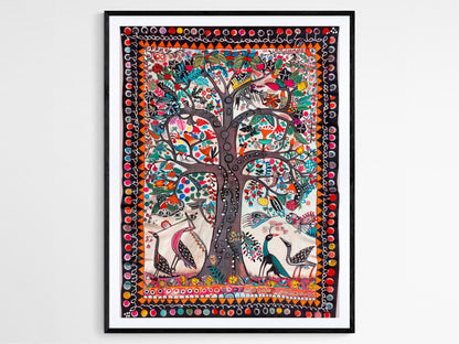 Affiche Madhubani – Poster Réplique Peinte à la Main Éblouissante