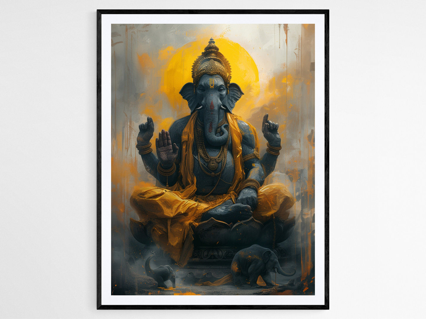 Affiche Ganesh – Illustration spirituelle pour décoration sacrée