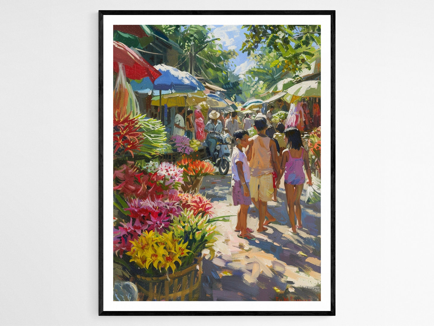 Affiche Marché Floral Philippin – Art Botanique Coloré