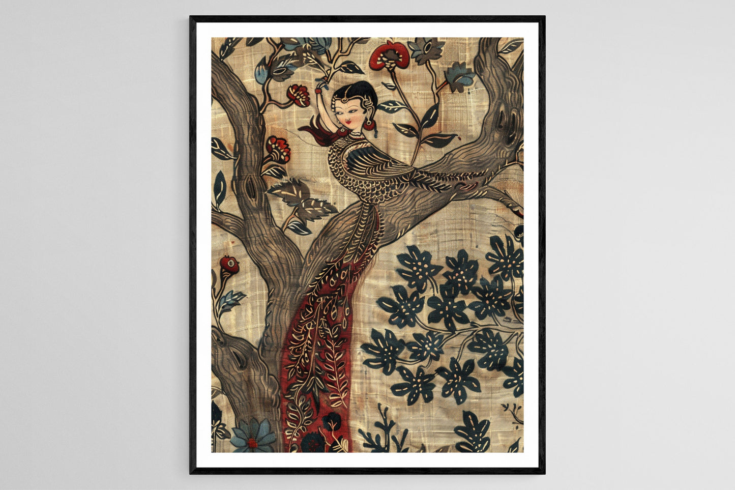 Affiche Kalamkari – Impression d'art indienne traditionnelle pour la maison