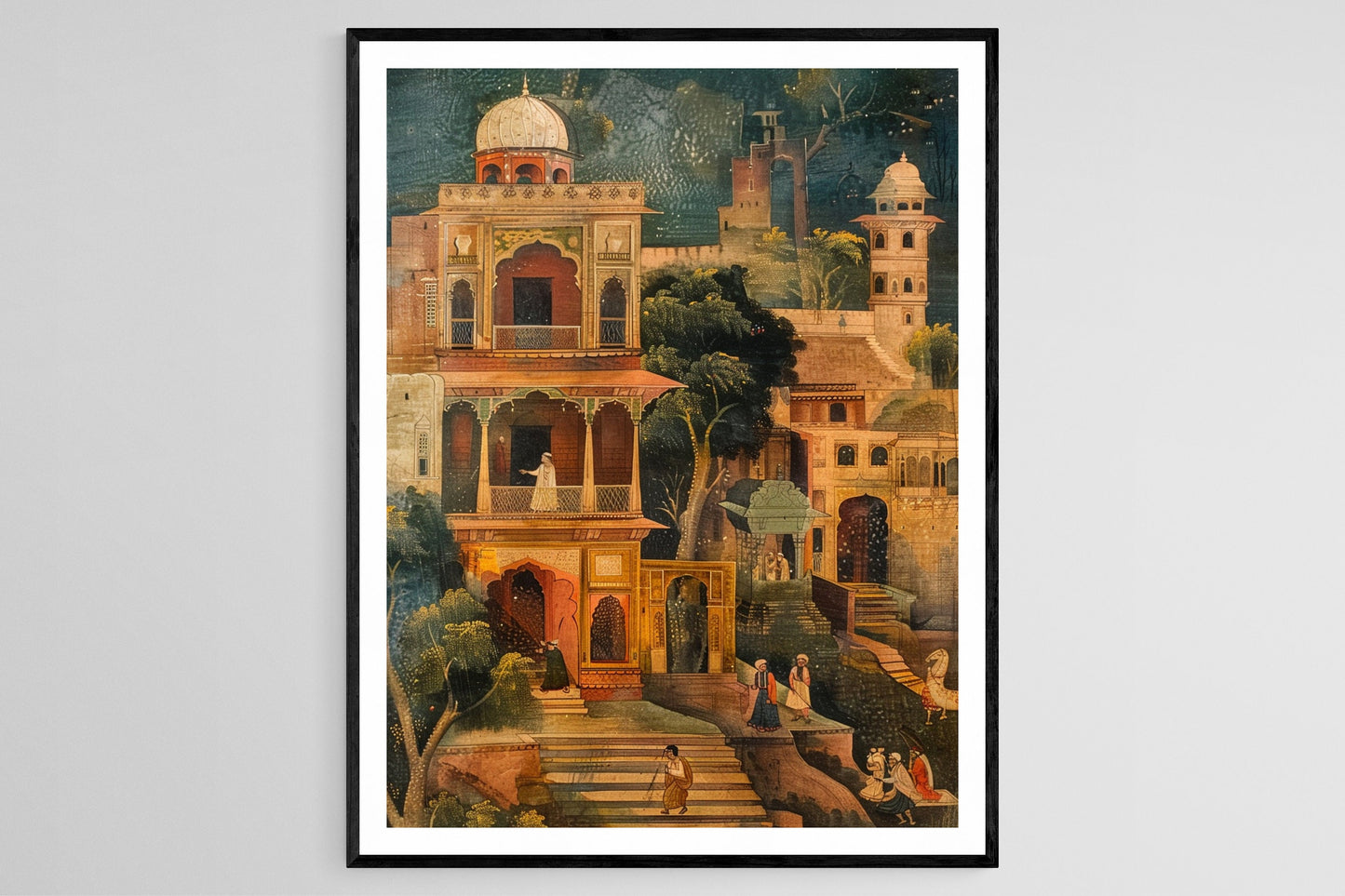 Affiche Époque Moghole – Poster Art en Acrylique Fait Main sur Toile