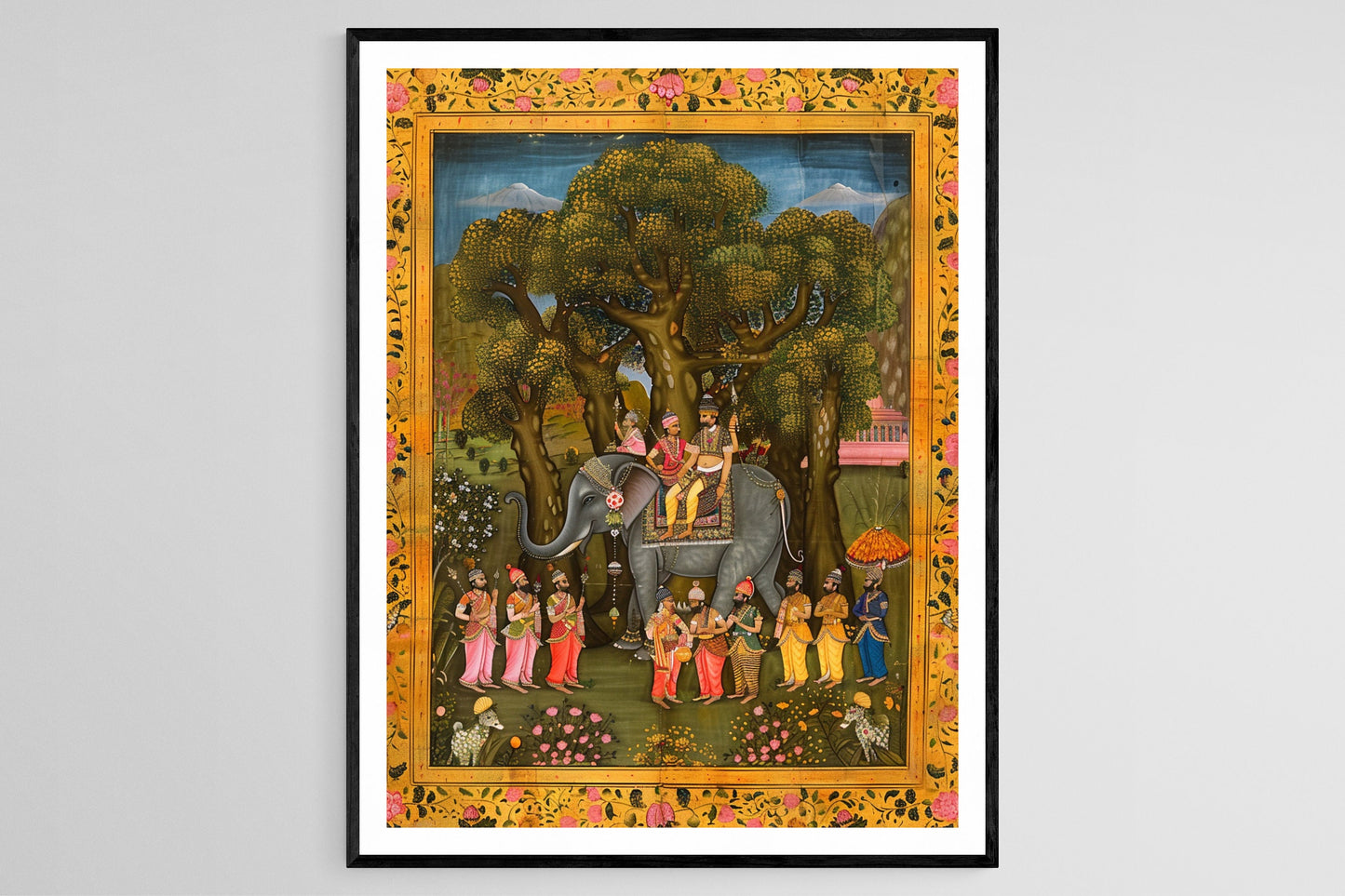 Affiche de Peinture Folklorique Rajasthani – Art Culturel Vibrant pour Domicile