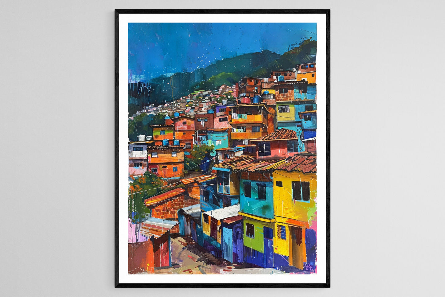 Affiche Favela Brésilienne – Impression Artistique, Décor Culturel