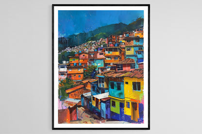 Affiche Favela Brésilienne – Impression Artistique, Décor Culturel
