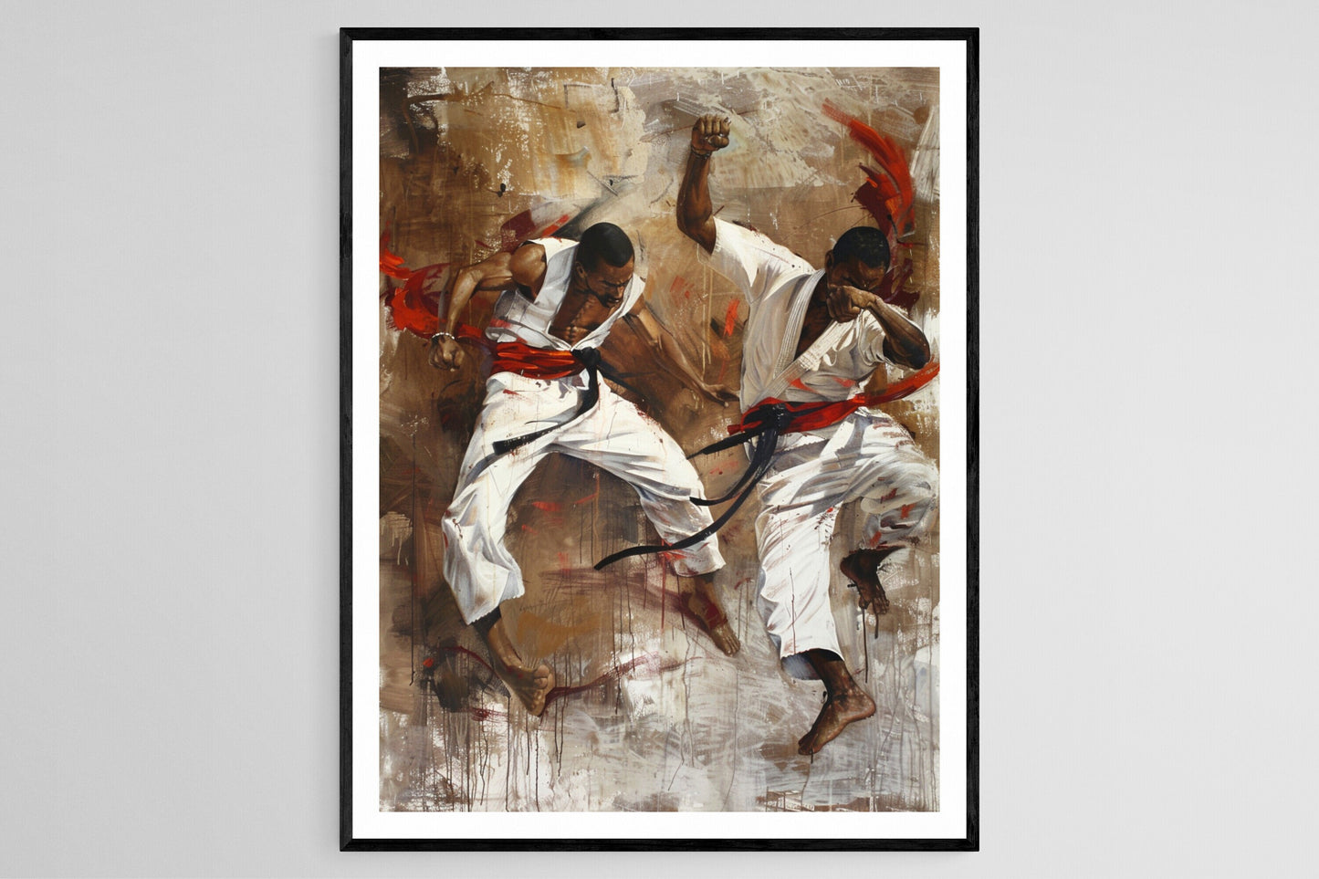 Affiche Capoeira – Poster Arts Martiaux Brésiliens, Décor Dojo