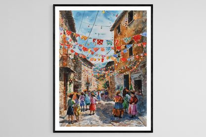 Affiche Folklore Festa Junina – Illustration Brésilienne Authentique