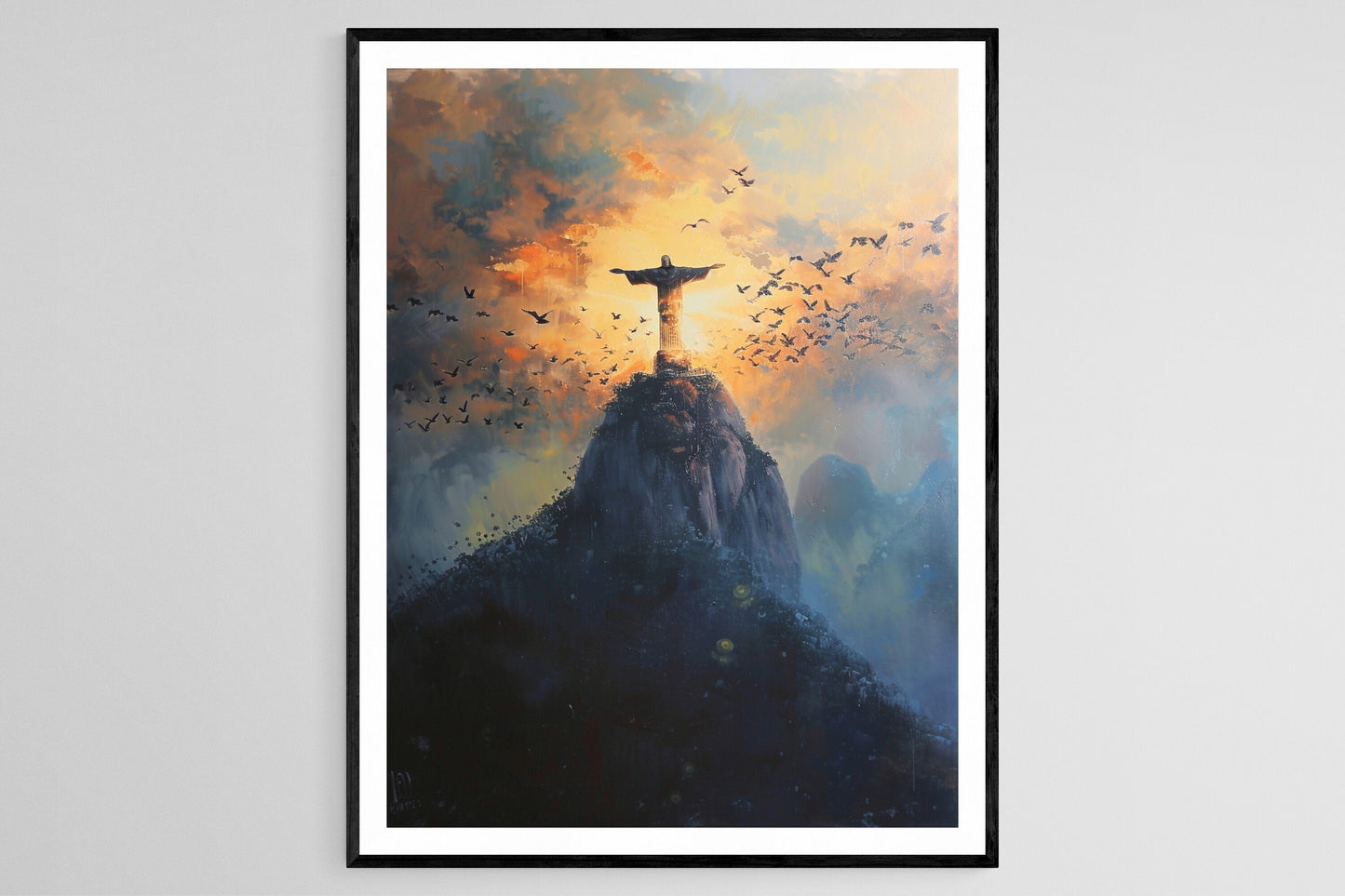 Affiche Christ Rédempteur – Poster Paysage de Rio de Janeiro
