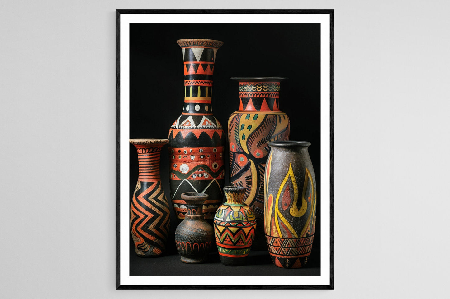 Affiche en Faïence Marajoara – Impression Vintage pour Salon, Cadeau Art