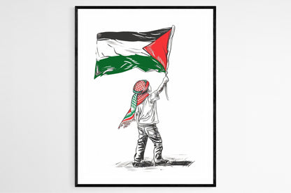 Affiche Drapeau Palestinien – Impression Art Décor Patrimoine