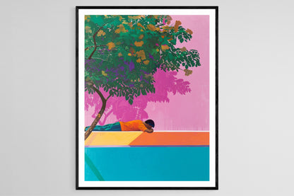 Affiche Pop Art Piscine – Décor mural moderne et vibrant