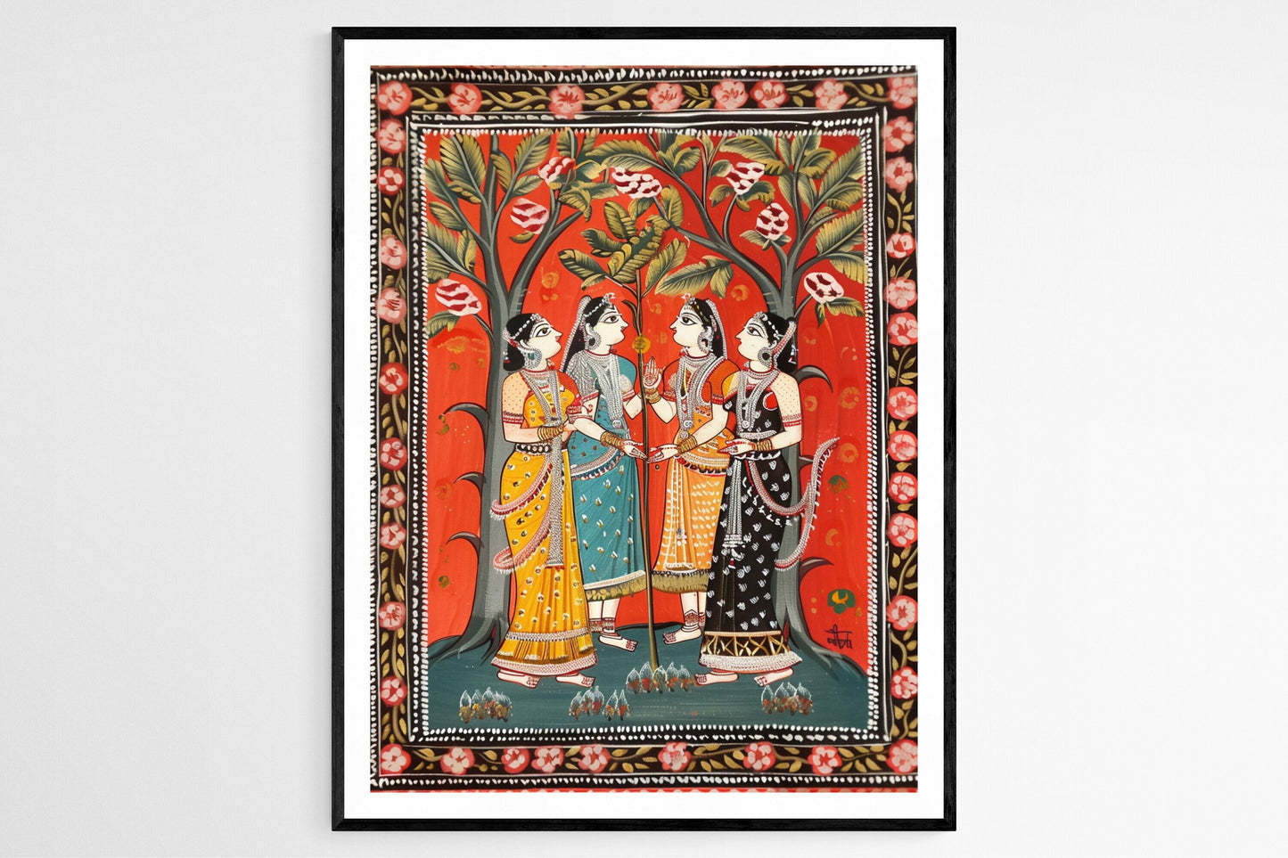 Affiche Art Patachitra – Impression d'Illustration Folklorique Indienne