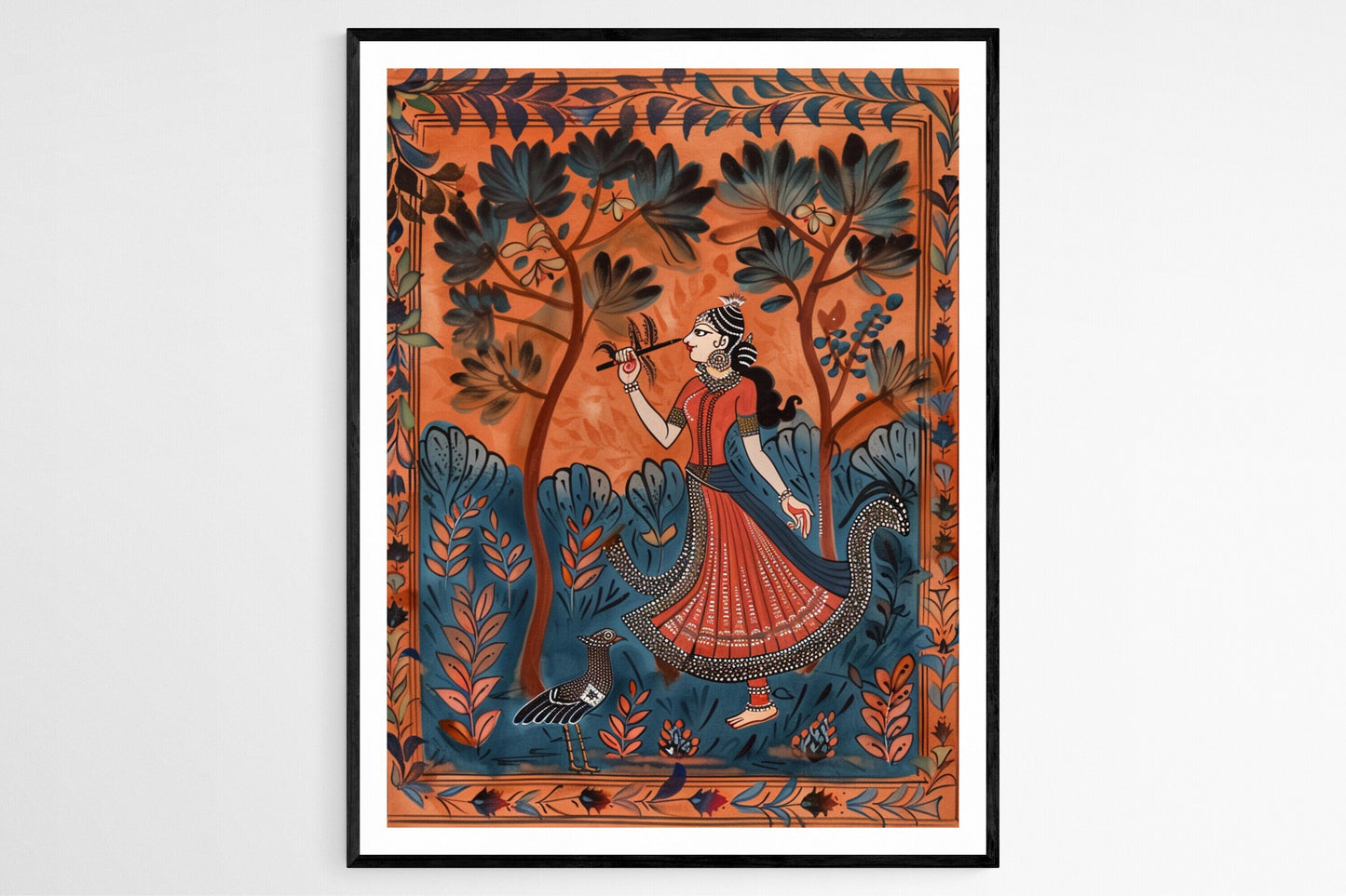 Affiche Patachitra Ornée – Poster d'Art Mythologique Indien