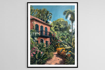 Affiche Trinidad et Tobago – Poster Scène de Plage Tropicale