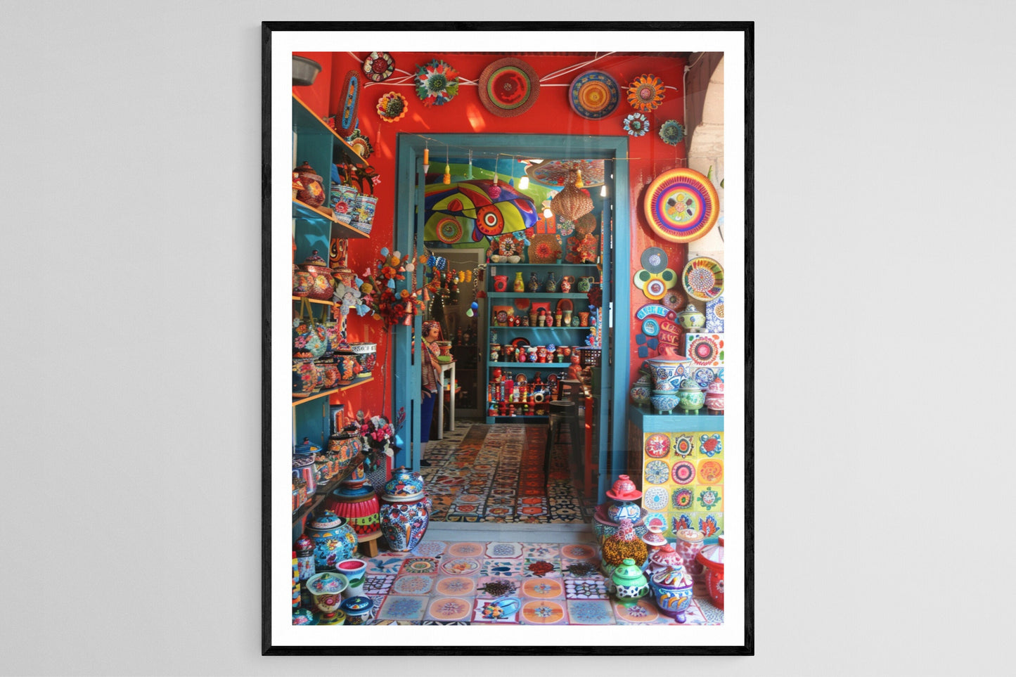 Affiche San Telmo – Impression artistique colorée de la ville pour déco intérieure