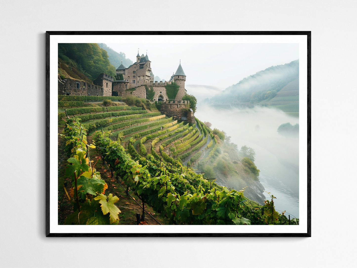 Affiche Vignoble Allemand – Poster Mat Coloré pour Amateurs de Vin