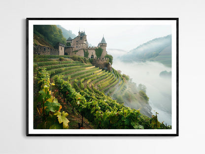 Affiche Vignoble Allemand – Poster Mat Coloré pour Amateurs de Vin