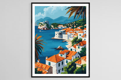 Affiche Dubrovnik – Poster Art de la ville vibrante de Croatie