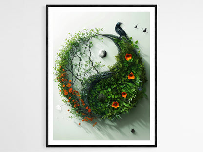 Affiche YinYang – Art de bien-être pour studio de yoga et déco apaisante