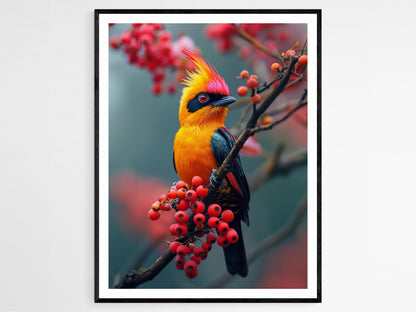 Affiche Oiseau Exotique – Illustration Vibrante de la Faune Tropicale