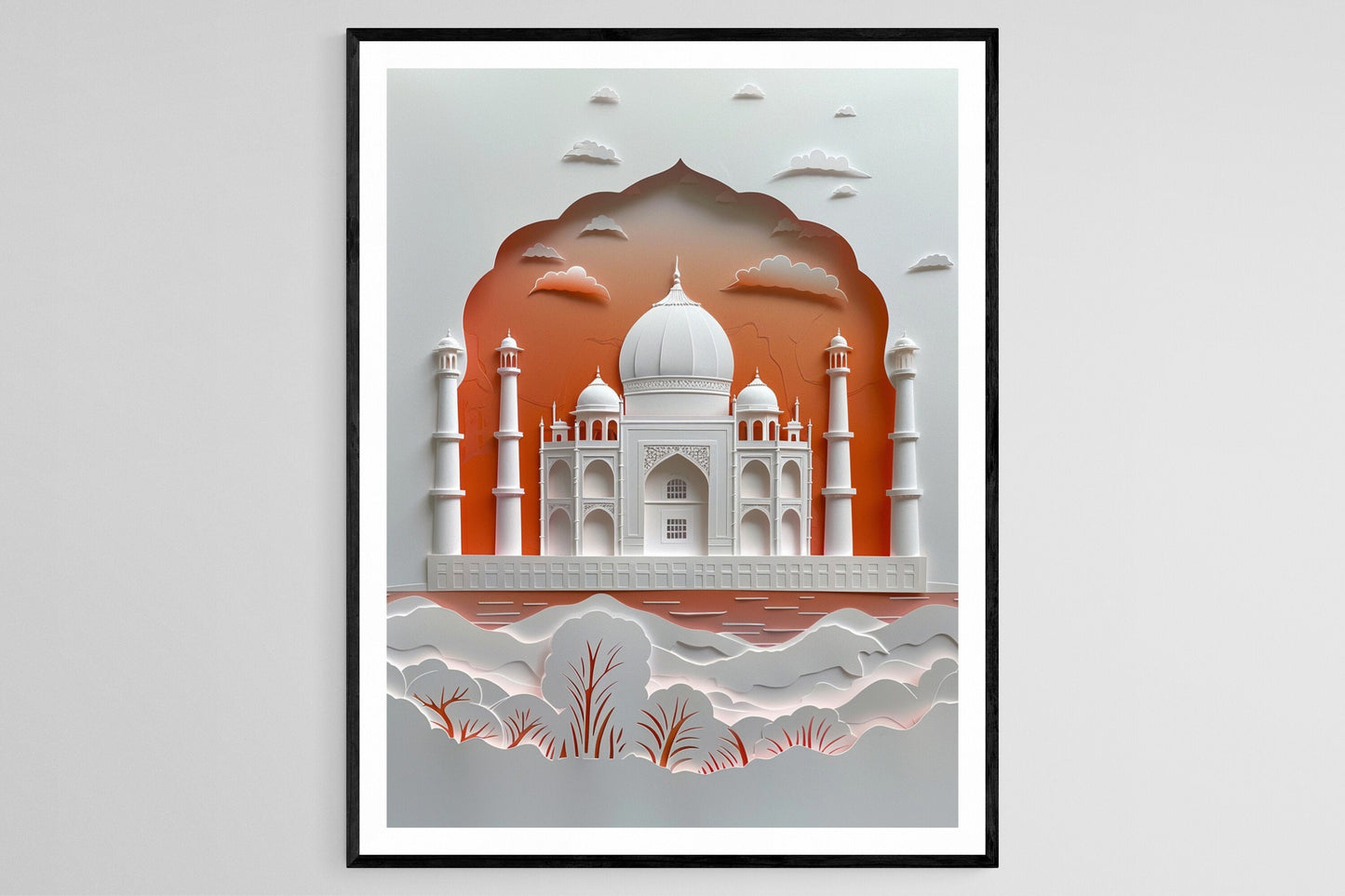 Affiche Taj Mahal – Poster Décor Historique d'Architecture