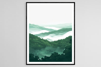 Affiche Paysage des Ozarks – Art Naturel Serein sur Papier Mat