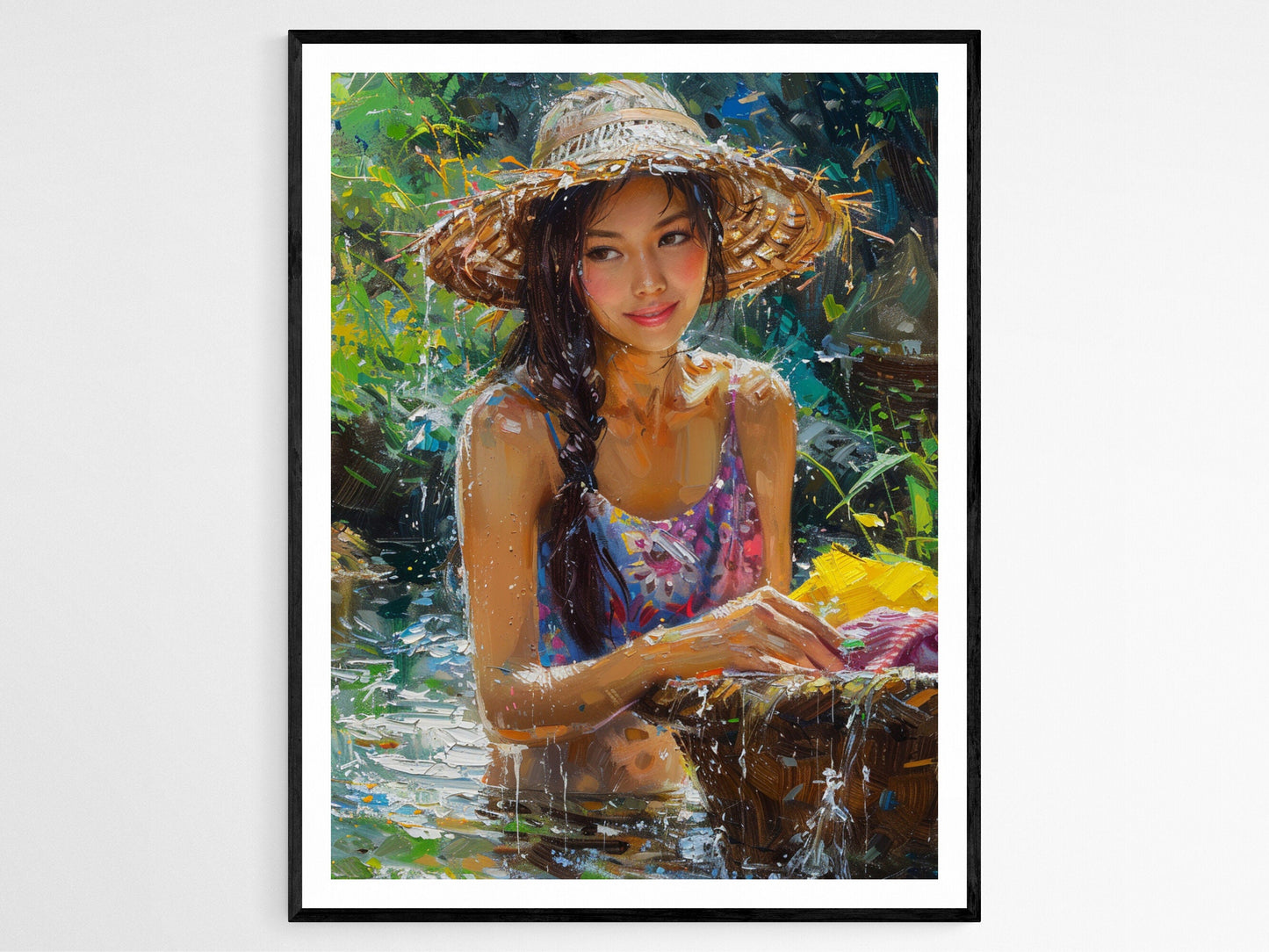 Affiche Filipina Colorée – Art Mural Tropical pour Salle à Manger