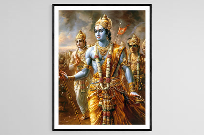 Affiche Bhagavad Gita – Illustration Sacrée, Parfaite pour Méditation