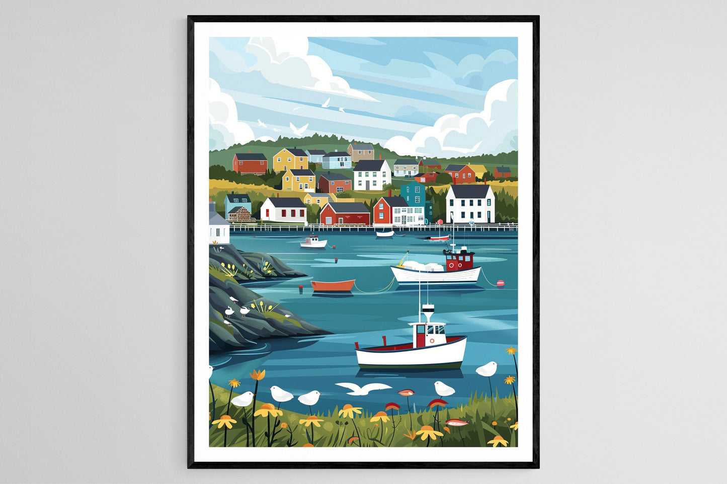 Affiche Halifax – Impression Artiste de la Côte, Décor d'Intérieur