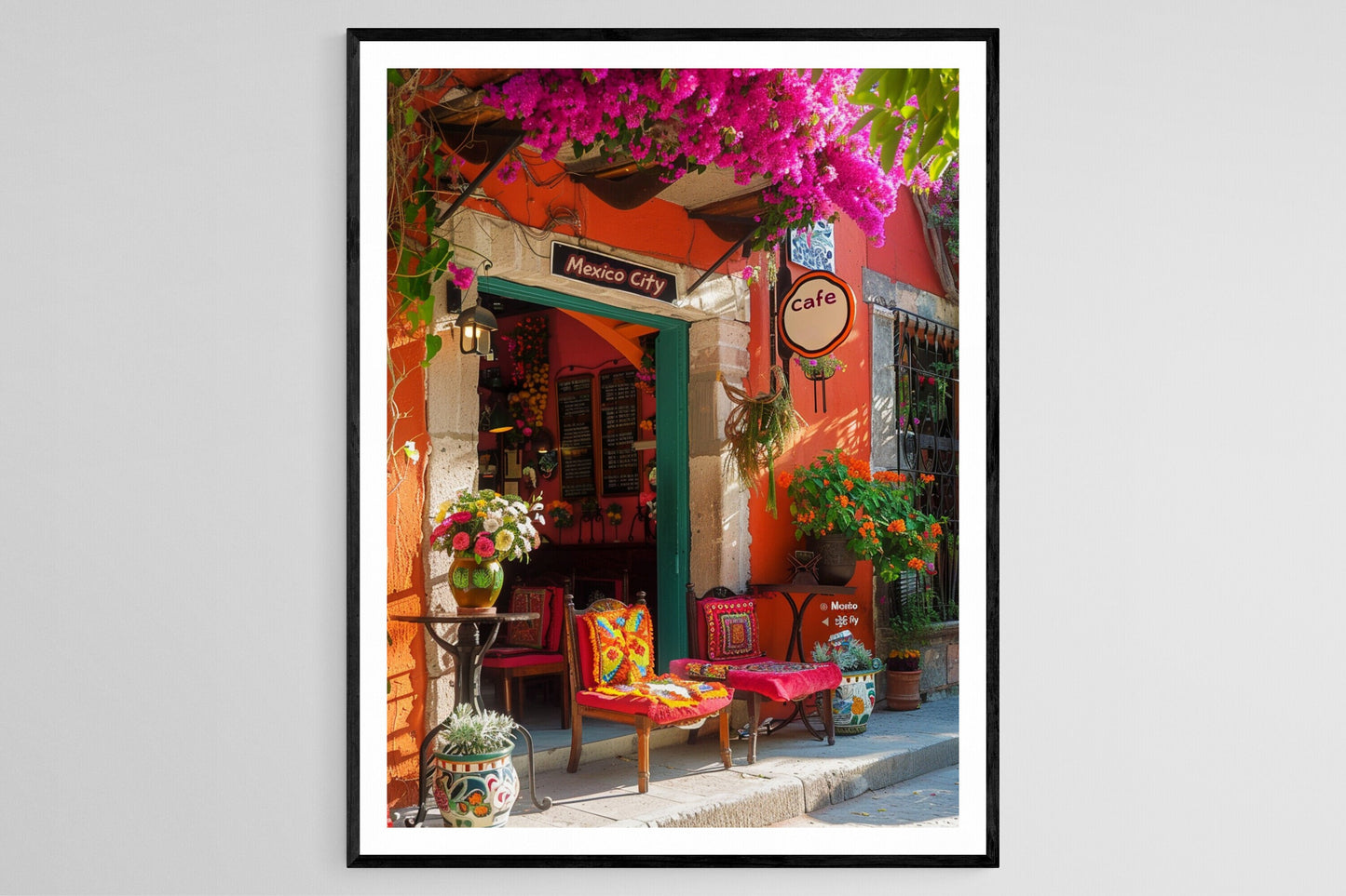 Affiche Café de Mexico – Poster Art Murale Vibrante