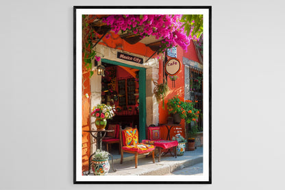 Affiche Café de Mexico – Poster Art Murale Vibrante