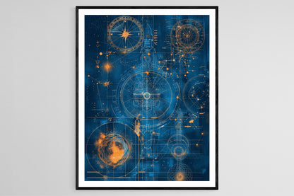 Affiche Système Solaire – Imprimé d'Art Spacieux pour Enfants