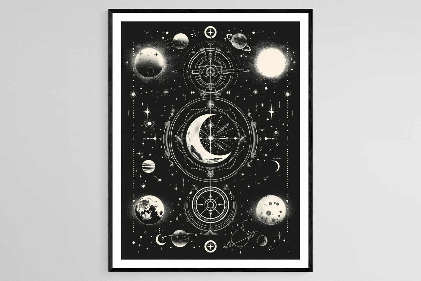 Affiche Système Solaire – Décoration Céleste pour la Classe, Cadeau Astronomie