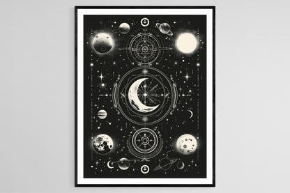 Affiche Système Solaire – Décoration Céleste pour la Classe, Cadeau Astronomie