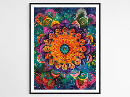 Affiche Mandala Vivid – Poster Art Apaisante pour Décor Intérieur
