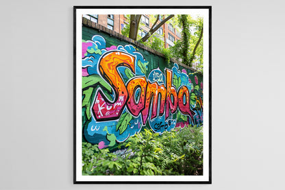 Affiche Graffiti Samba – Poster Énergique et Coloré pour Mur