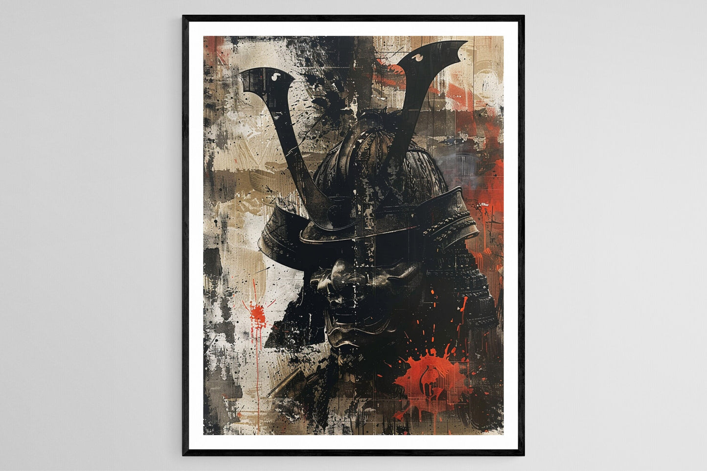 Affiche Samouraï – Art Shogun Japonais, Acrylique sur Toile