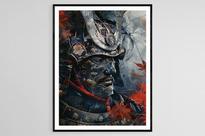 Affiche Guerrier Japonais – Peinture Acrylique sur Toile