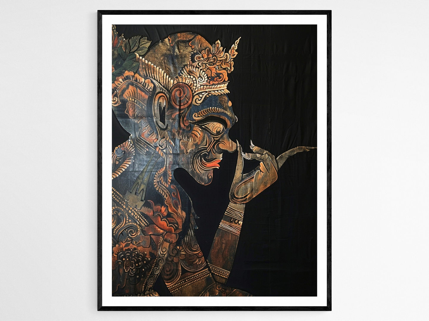 Affiche Wayang Kulit Intricate – Œuvre Javanaise Authentique pour votre salon