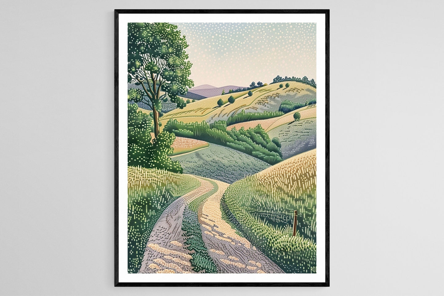 Affiche Pointillisme Inspirée de Paul Signac – Toile à Points Peinte à la Main