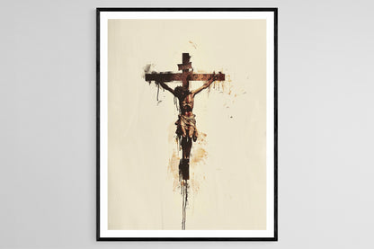 Affiche Crucifixion – Peinture religieuse spirituelle pour la maison