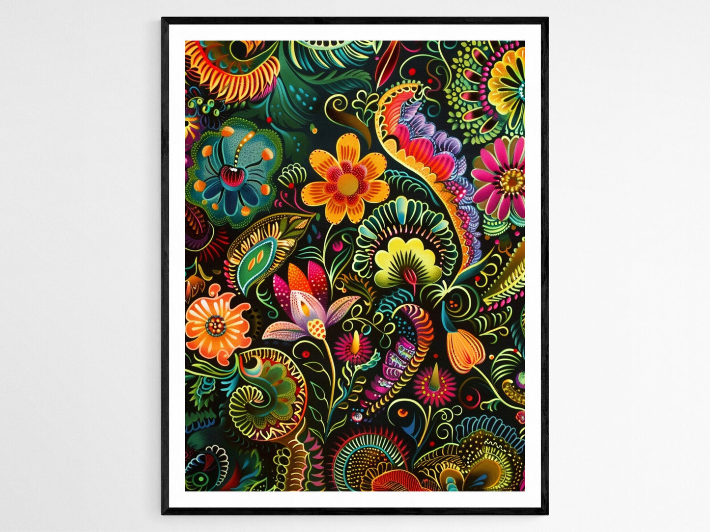 Affiche Batik Artisanale – Impression Unique d'Indonésie pour Bureau