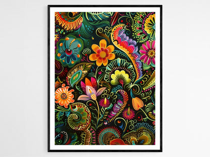 Affiche Batik Artisanale – Impression Unique d'Indonésie pour Bureau