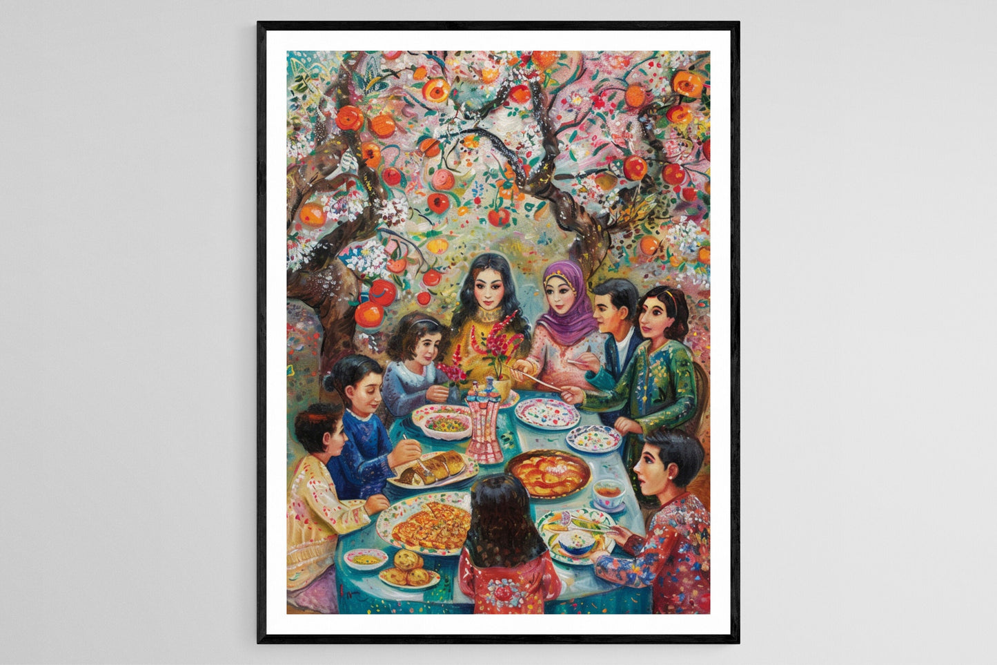 Affiche Nowruz – Tableau de la fête du Haft Sin Persan