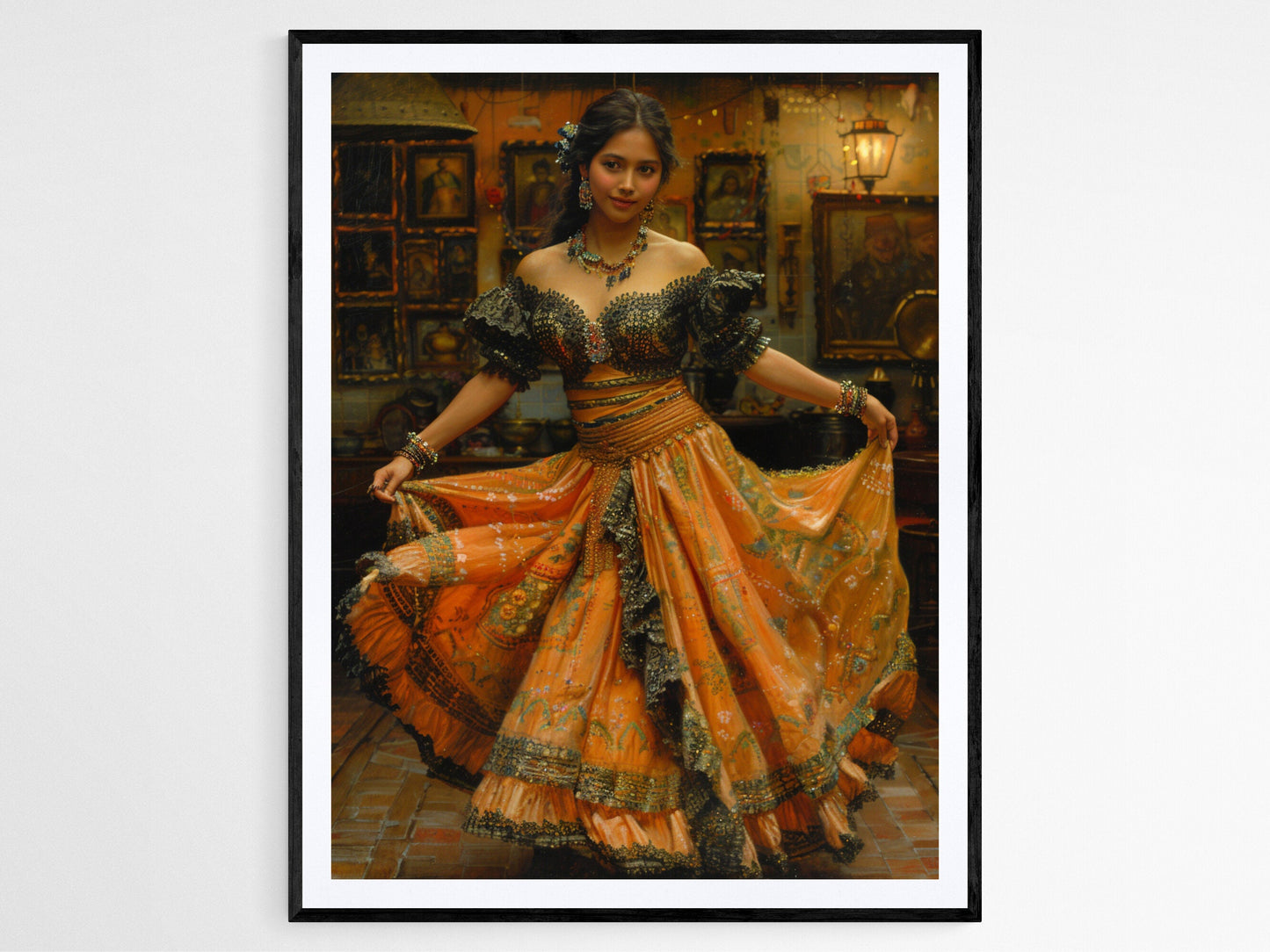 Affiche Danse Tinikling – Imprimé Art de la Danse Folklorique Philippine