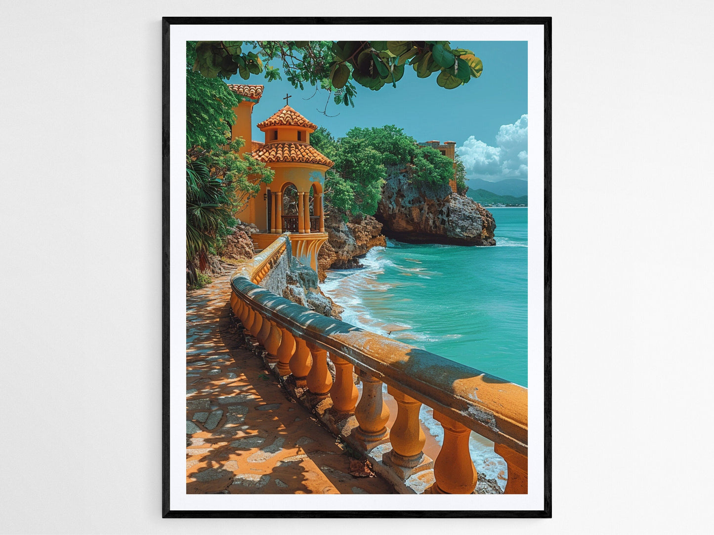 Affiche Vieille San Juan – Impression artistique de voyage à Porto Rico