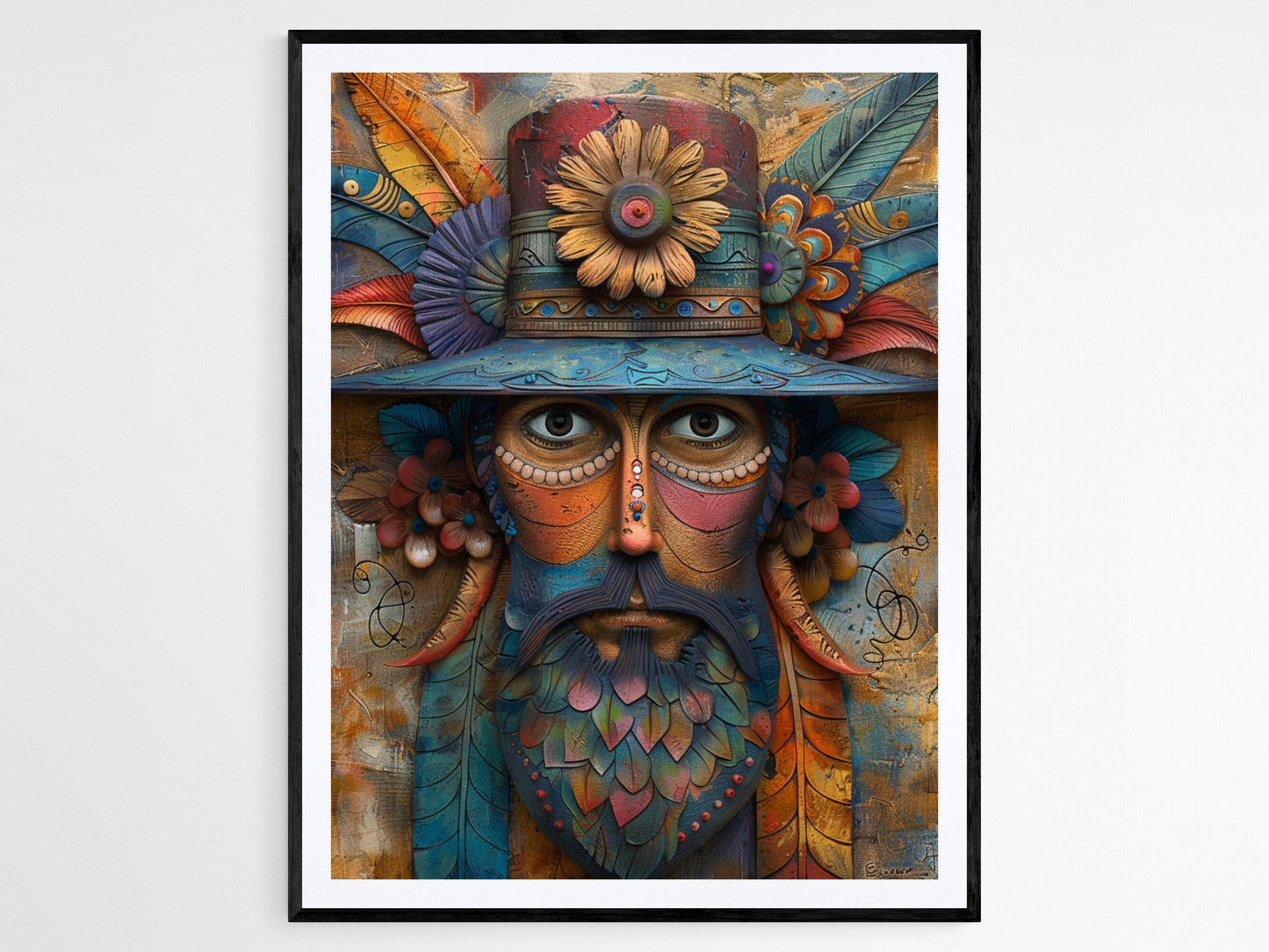 Affiche Art Populaire Porto-Ricain – Décor Culturel Vibrant