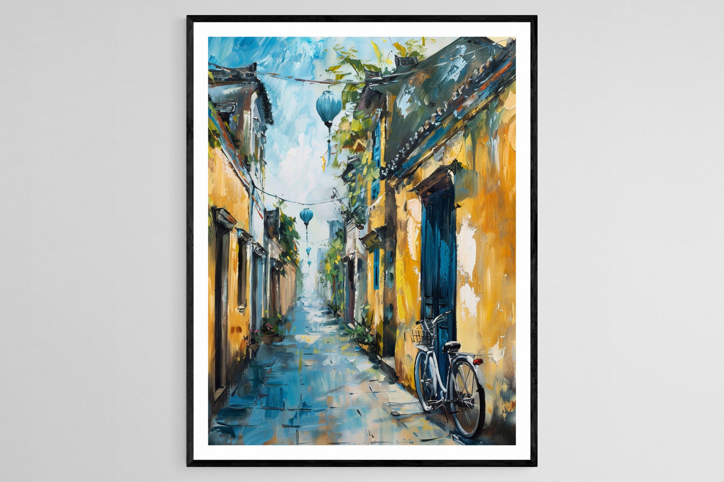 Affiche Scène de Rue à Hoi An – Tableau Original pour une Décoration Élégante