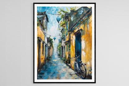 Affiche Scène de Rue à Hoi An – Tableau Original pour une Décoration Élégante
