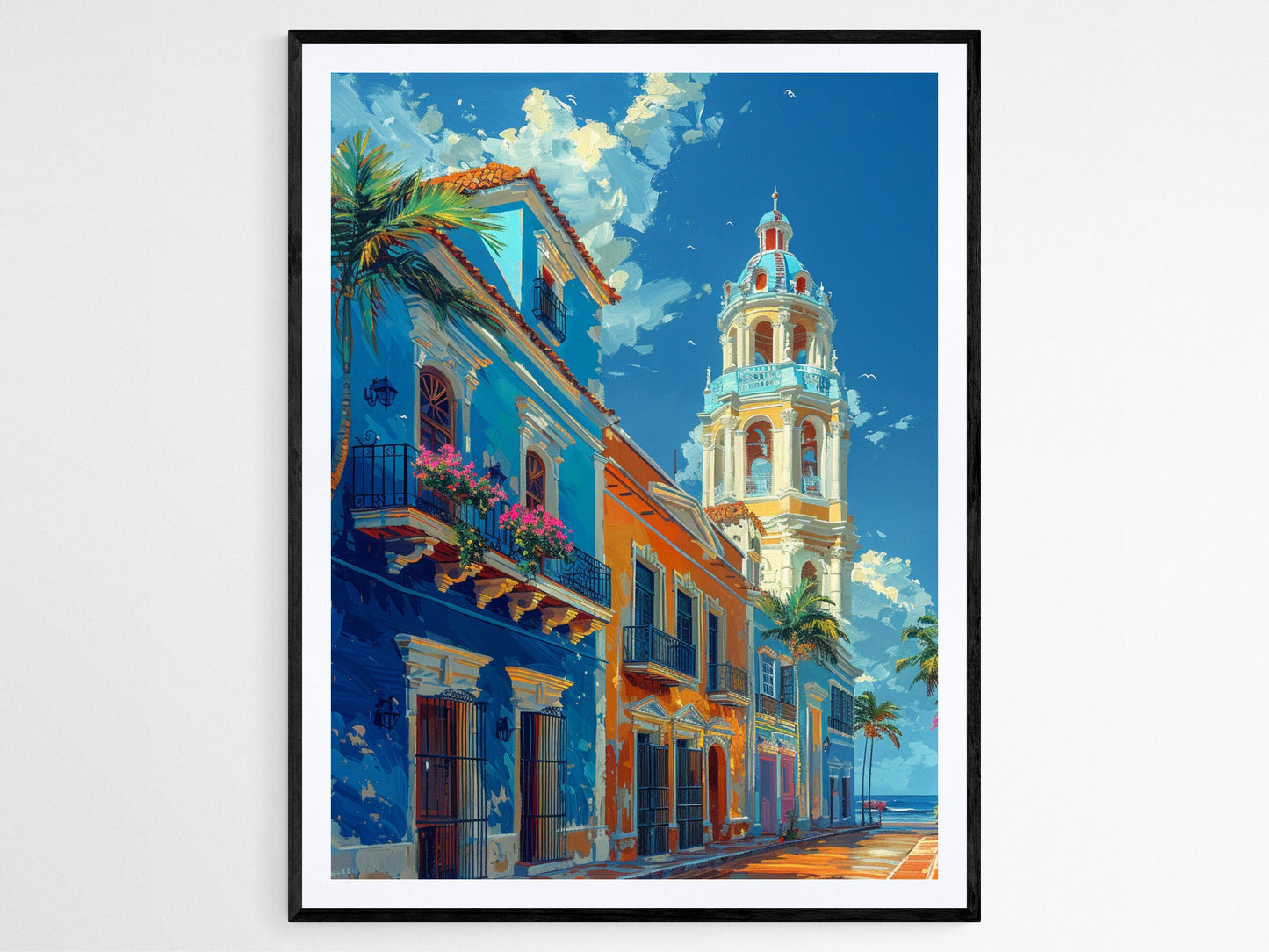 Affiche de la ville historique de Ponce – Cadeau unique de Porto Rico