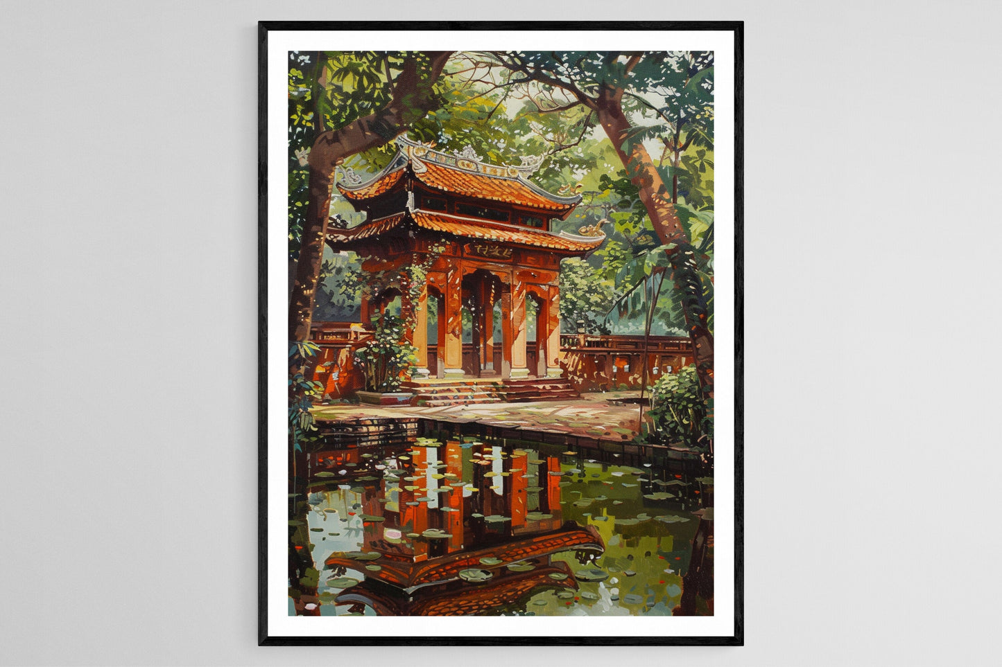 Affiche Temple de la Littérature – Poster Élégance Historique à Hanoi